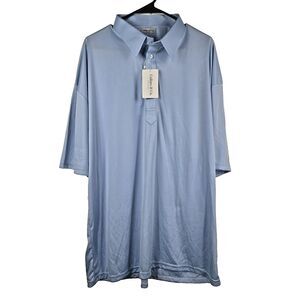 Collars & Co Men's Size 3XL Blue Dress Collar Polo NWT CC51